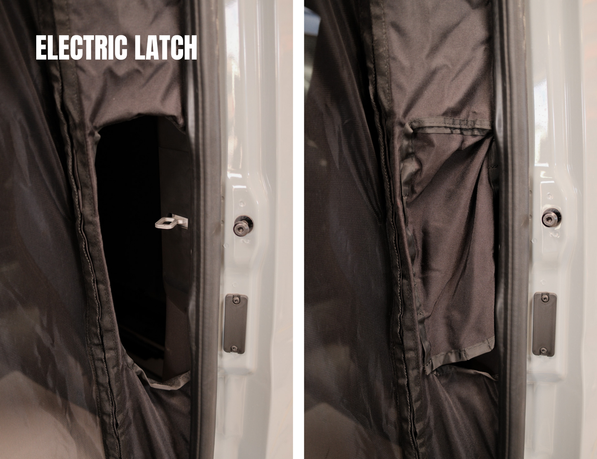 Electric door latch mechanism on a newer Mercedes Sprinter sliding door