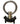 L-track O-ring stud fitting with spring-loaded plunger and black base for van racks and ladders