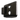Black painted Sprinter 180 degree rear door hinge with two threaded holes on a dark background